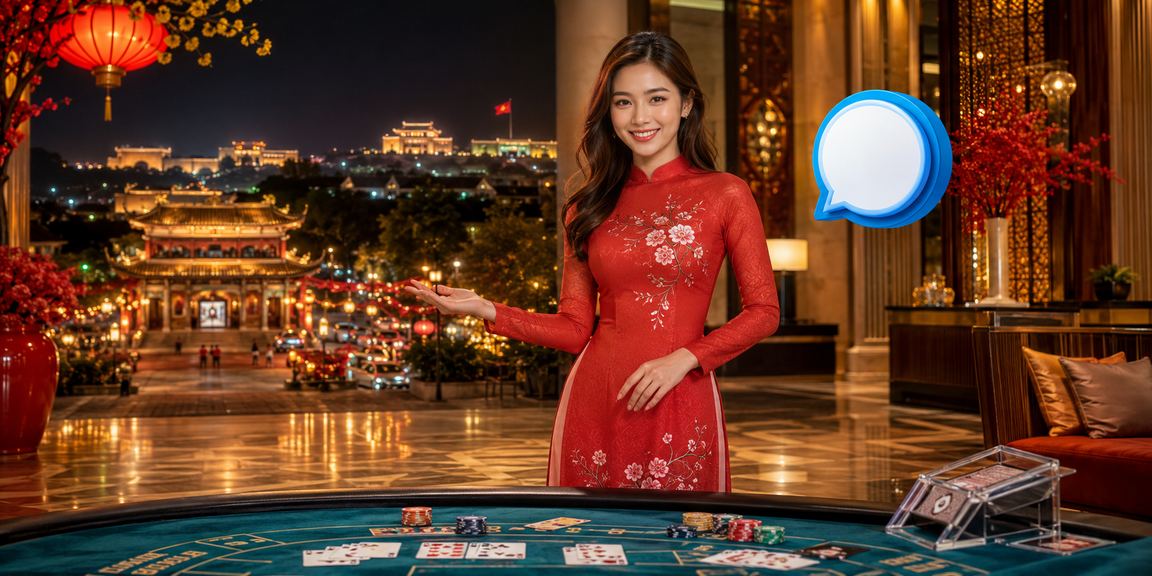 Bàn Baccarat tại lễ hội Huế – minh họa không khí casino trực tuyến tại gpc5508